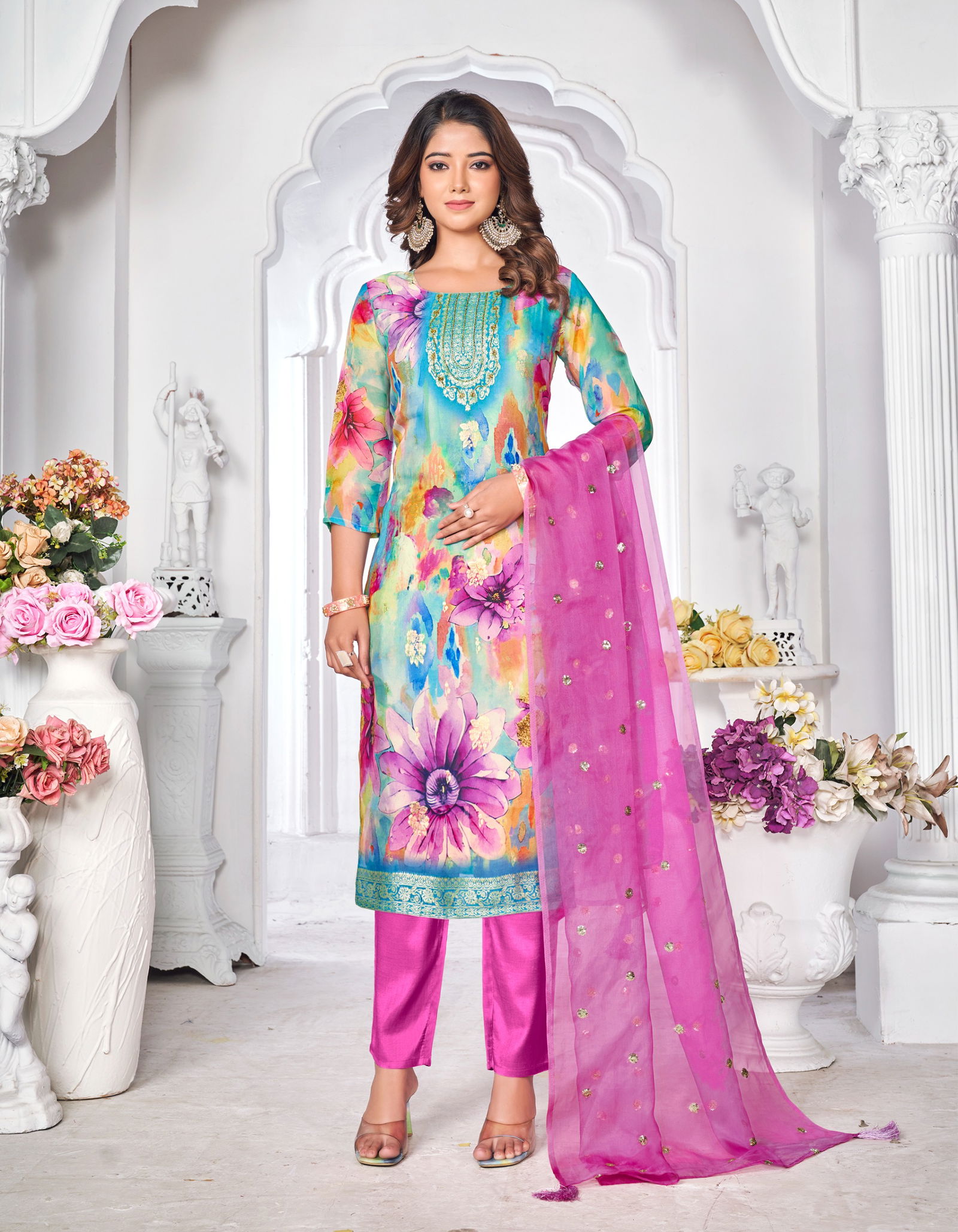 Gulnaz Vol 1 By Radhika Organza Silk Kutris With Bottom Dupatta Wholesale Online